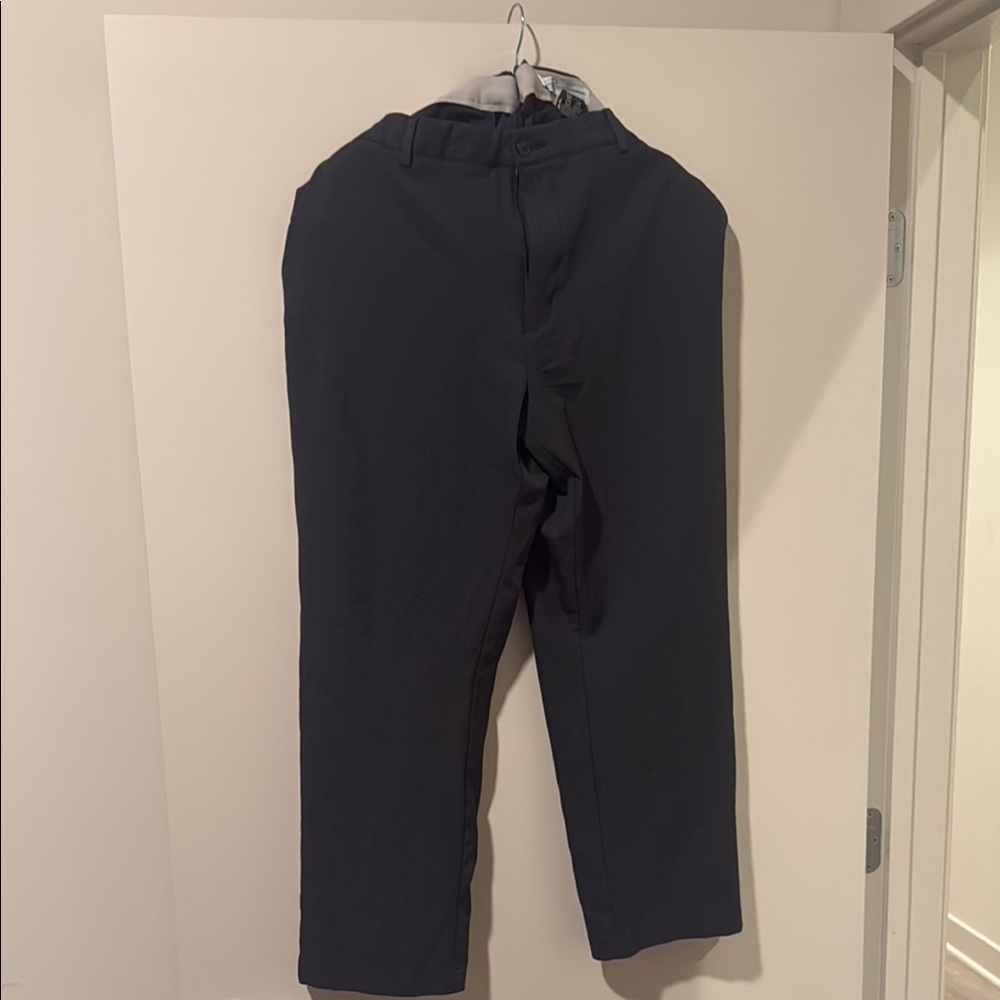 Black Dress Pants with Straight Leg and Crease